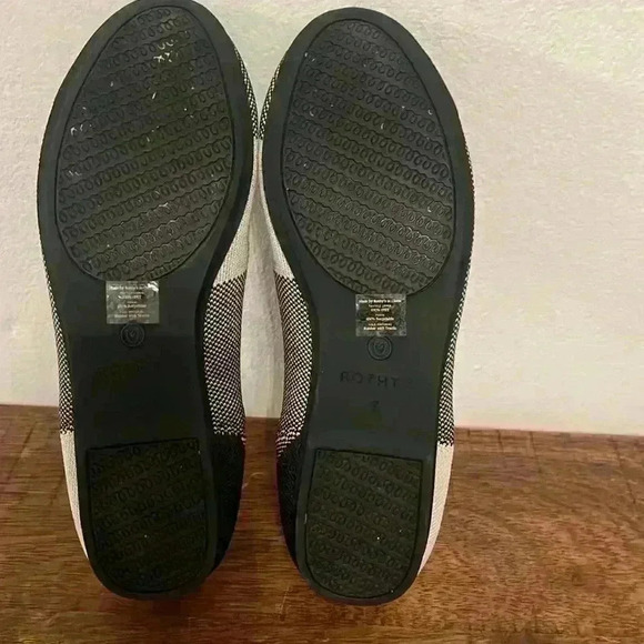 Rothy’s Retired Bluffalo White and Black Plaid Flats - Picture 5 of 9